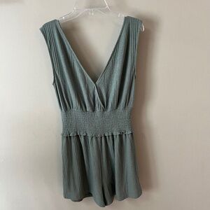 Love University Shorts Romper Sleeveless V-Neck/Size Medium